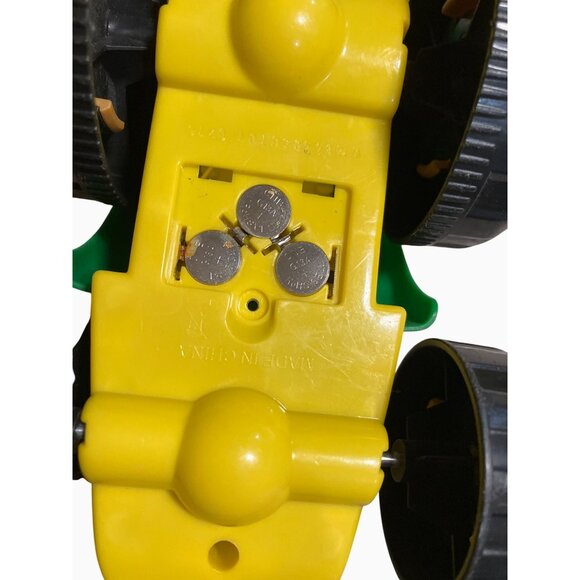 Green and Yellow Plastic Toy Tractor With Working Lights and Sound - Picture 8 of 10